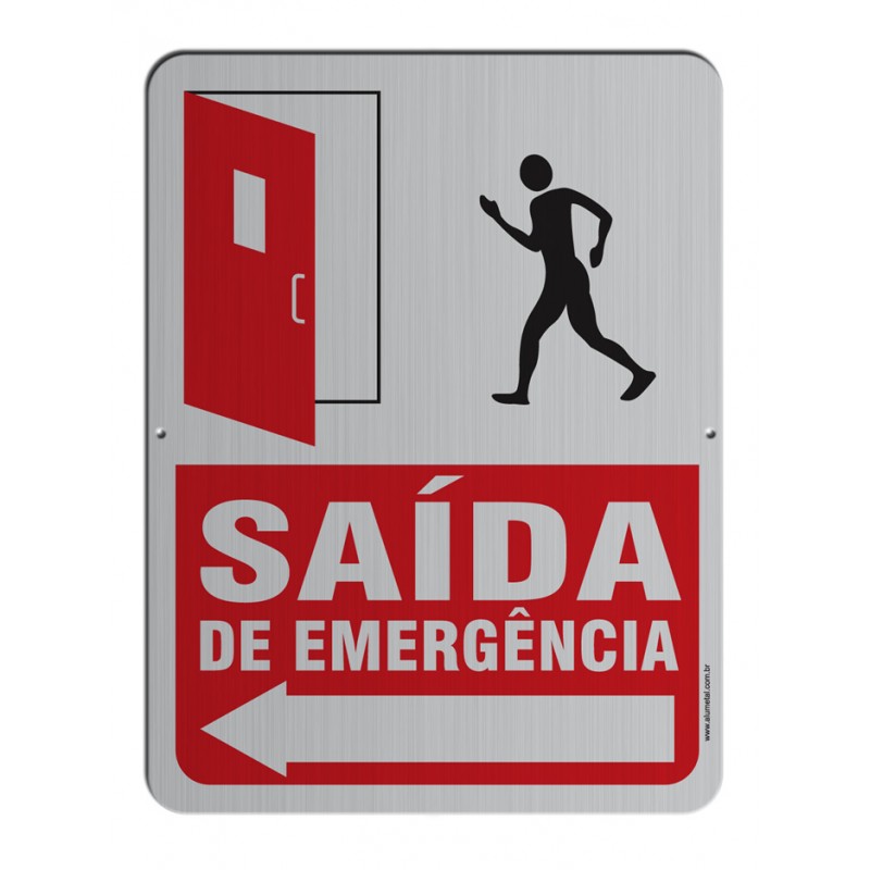 170x225mm : AL - 3004 - Saída de Emergência - Esquerda