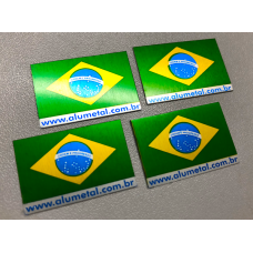 Bandeira do Brasil personalizada com o site da sua empresa