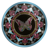 Mandala decorativa em alumínio impresso - Ø42cm