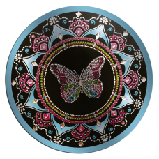 Mandala decorativa em alumínio impresso - Ø42cm
